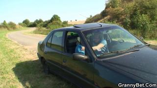 Busty babe seduced on highway and got gangbanged